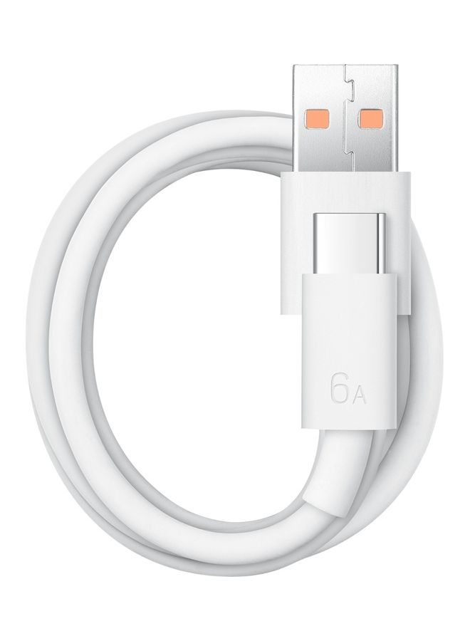 6A Data Cable USB-A to USB-C White