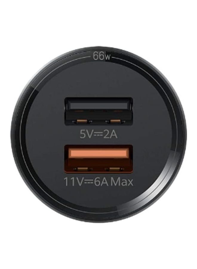 SuperCharge Car Charger (Max 66 W) Dark Grey