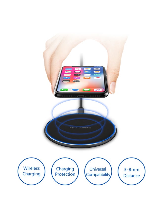 Arabest Wireless Mobile Phone Charging Table Silver - Image 3