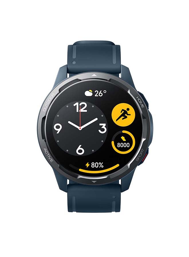 12.0 mAh Smart Watch S1 Active 1.43 Inch Touch Screen AMOLED Display 5ATM Water Resistant 12 Days Battery Life GPS 117 Fitness Modes 200+ Watch Faces Bluetooth Phone Call NFC Support With Redmi Buds 3 Lite Ocean Blue