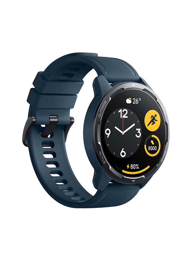 12.0 mAh Smart Watch S1 Active 1.43 Inch Touch Screen AMOLED Display 5ATM Water Resistant 12 Days Battery Life GPS 117 Fitness Modes 200+ Watch Faces Bluetooth Phone Call NFC Support With Redmi Buds 3 Lite Ocean Blue