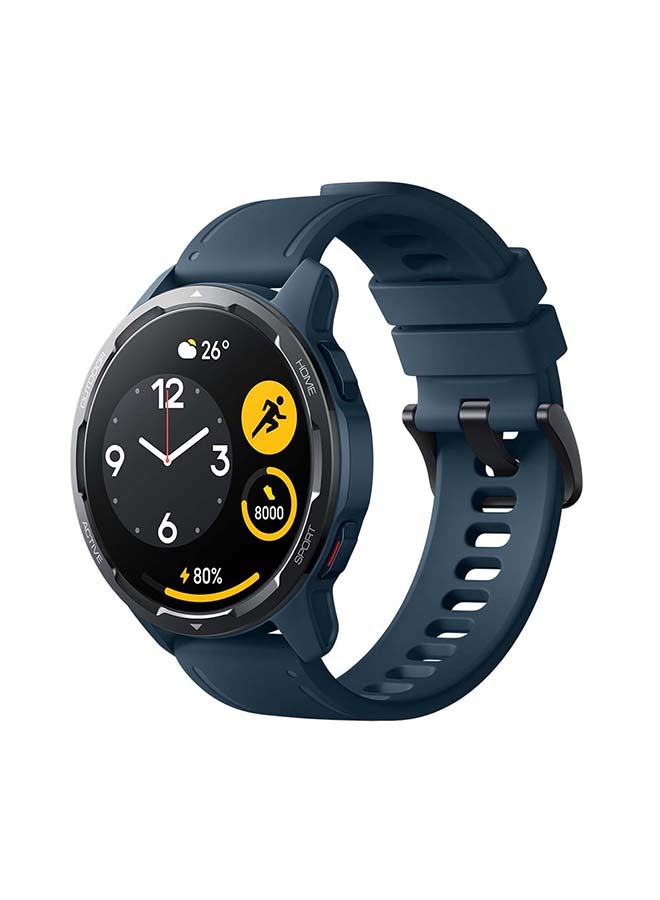 12.0 mAh Smart Watch S1 Active 1.43 Inch Touch Screen AMOLED Display 5ATM Water Resistant 12 Days Battery Life GPS 117 Fitness Modes 200+ Watch Faces Bluetooth Phone Call NFC Support With Redmi Buds 3 Lite Ocean Blue