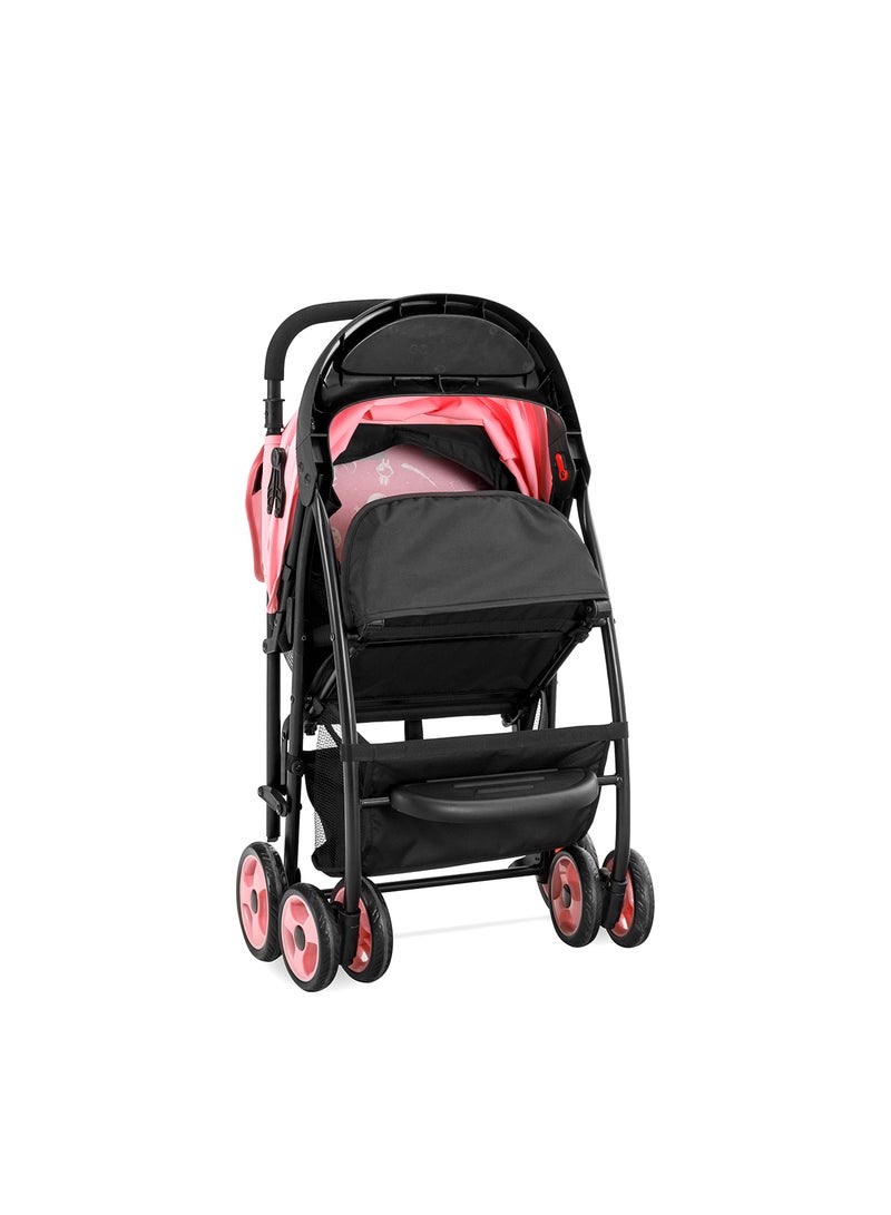 Lightweight Baby Stroller Compact And Easy One - Hand Fold With Adjustable Leg Rest And Top Tray Ideal For Newborn Baby To 3 Years Pink - v1647428042/N52082631A_2