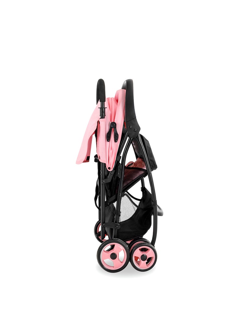 Lightweight Baby Stroller Compact And Easy One - Hand Fold With Adjustable Leg Rest And Top Tray Ideal For Newborn Baby To 3 Years Pink - v1647428043/N52082631A_11