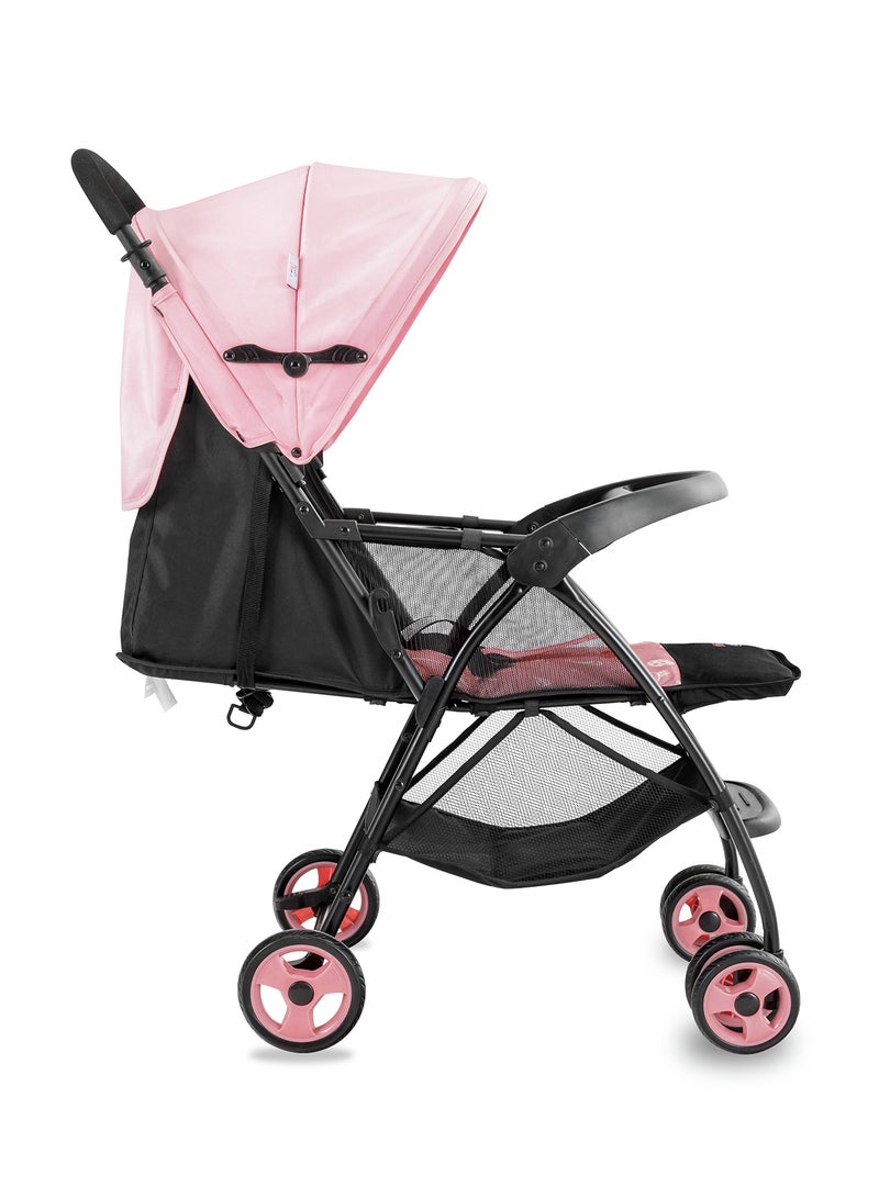 Lightweight Baby Stroller Compact And Easy One - Hand Fold With Adjustable Leg Rest And Top Tray Ideal For Newborn Baby To 3 Years Pink - v1647428043/N52082631A_7