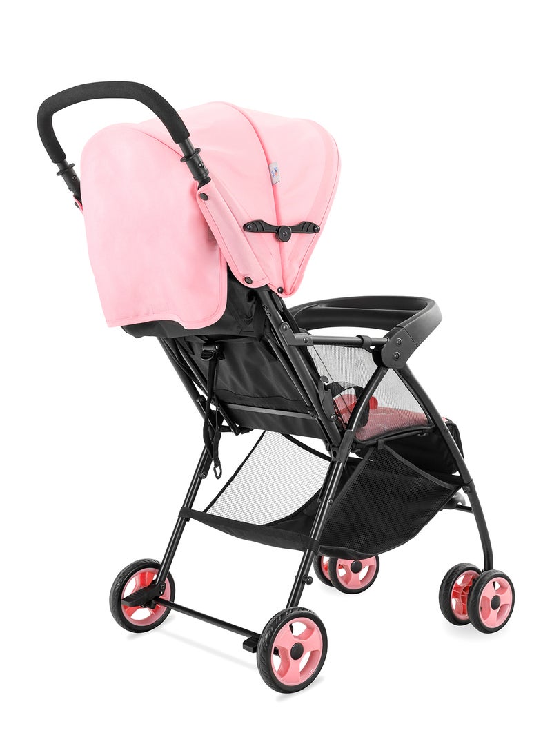 Lightweight Baby Stroller Compact And Easy One - Hand Fold With Adjustable Leg Rest And Top Tray Ideal For Newborn Baby To 3 Years Pink - v1647428043/N52082631A_8