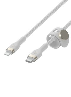 belkin BoostCharge Pro Flex Braided USB Type C to Lightning Cable (1M/3.3FT), MFi Certified 20W Fast Charging PD Power Delivery for iPhone 14/14 Plus, 13, 12, Pro, Max, Mini, SE, iPad and More White  - Image 3