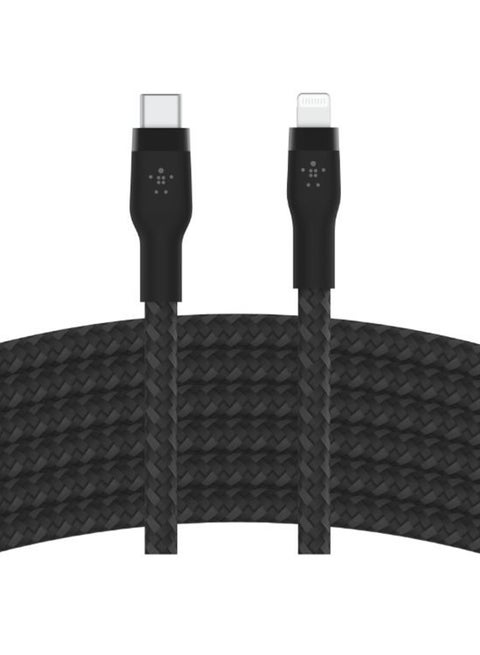 BoostCharge Pro Flex Braided USB Type C To Lightning Cable (3M/10Ft), MFI Certified iPhone Cable 20W Fast Charging Power Delivery For iPhone 14/14 Plus, 13, 12, Pro, Max, Mini, Se, iPad And More black