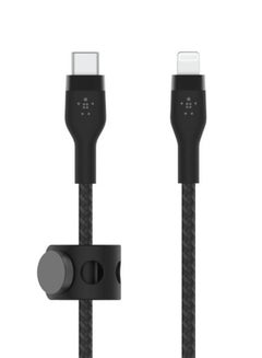 belkin BoostCharge Pro Flex Braided USB Type C To Lightning Cable (3M/10Ft), MFI Certified iPhone Cable 20W Fast Charging Power Delivery For iPhone 14/14 Plus, 13, 12, Pro, Max, Mini, Se, iPad And More black  - Image 2
