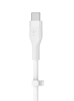 belkin BoostCharge Pro Flex Silicone USB C To Lightning Cable, MFI Certified iPhone Cable 20W Fast Charging Power Delivery For iPhone 15, 14, 13, 12, Pro, Plus, Pro Max, Mini, iPad And More - (1M) White  - Image 2