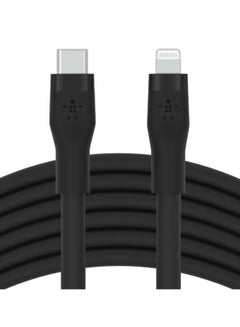 belkin BoostCharge Pro Flex Silicone USB Type C To Lightning Cable (3M/10Ft), MFI Certified iPhone Cable 20W Fast Charging Power Delivery For iPhone 14/14 Plus, 13, 12, Pro, Max, Mini, Se, iPad And More Black  - Image 1