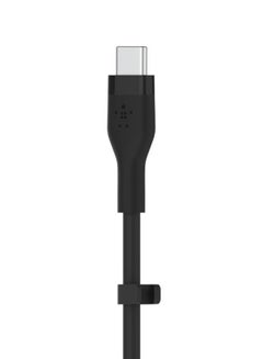 belkin BoostCharge Pro Flex Silicone USB C To Lightning Cable, MFI Certified iPhone Cable 20W Fast Charging Power Delivery For iPhone 15, 14, 13, 12, Pro, Plus, Pro Max, Mini, iPad And More - (1M) Black  - Image 2