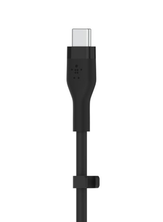 belkin - BoostCharge Pro Flex Silicone USB C To Lightning Cable, MFI Certified iPhone Cable 20W Fast Charging Power Delivery For iPhone 15, 14, 13, 12, Pro, Plus, Pro Max, Mini, iPad And More - (1M) Black - Image 1