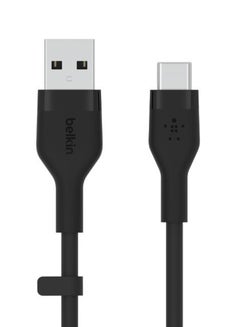 Belkin Boostcharge Flex Silicone Usb Type C To A Cable (3M/10Ft), Usb Usb-If Certified Usb-C Charging Cable For Ipad Pro, Galaxy S21, Ultra, Plus, Note 20, Pixel, And More - Black Black - v1647429459/N52881967A_3