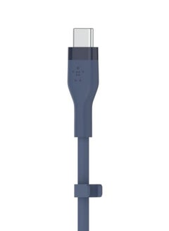 belkin BoostCharge Pro Flex Silicone USB C To Lightning Cable, MFI Certified iPhone Cable 20W Fast Charging Power Delivery For iPhone 15, 14, 13, 12, Pro, Plus, Pro Max, Mini, iPad And More - (1M) Blue  - Image 2