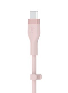 belkin BoostCharge Pro Flex Silicone USB C To Lightning Cable, MFI Certified iPhone Cable 20W Fast Charging Power Delivery For iPhone 15, 14, 13, 12, Pro, Plus, Pro Max, Mini, iPad And More - (1M) Pink  - Image 2