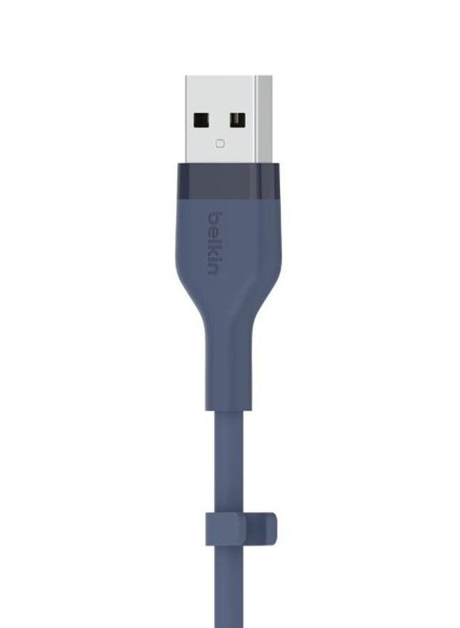 belkin BoostCharge Flex Silicone USB Type A To Lightning Cable (1M/3.3Ft), MFI Certified iPhone Charger Cable, Apple Cable For iPhone 15, 14, 13, 12, Plus, Pro, Max, Mini, Se, iPad And More Blue  - Image 2