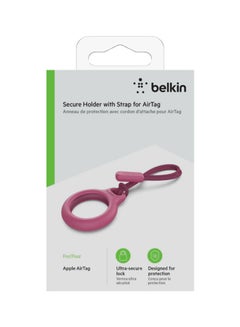 belkin Airtag Case With Strap, Secure Holder Protective Cover For Air Tag With Scratch Resistance Accessory Pink  - Image 3