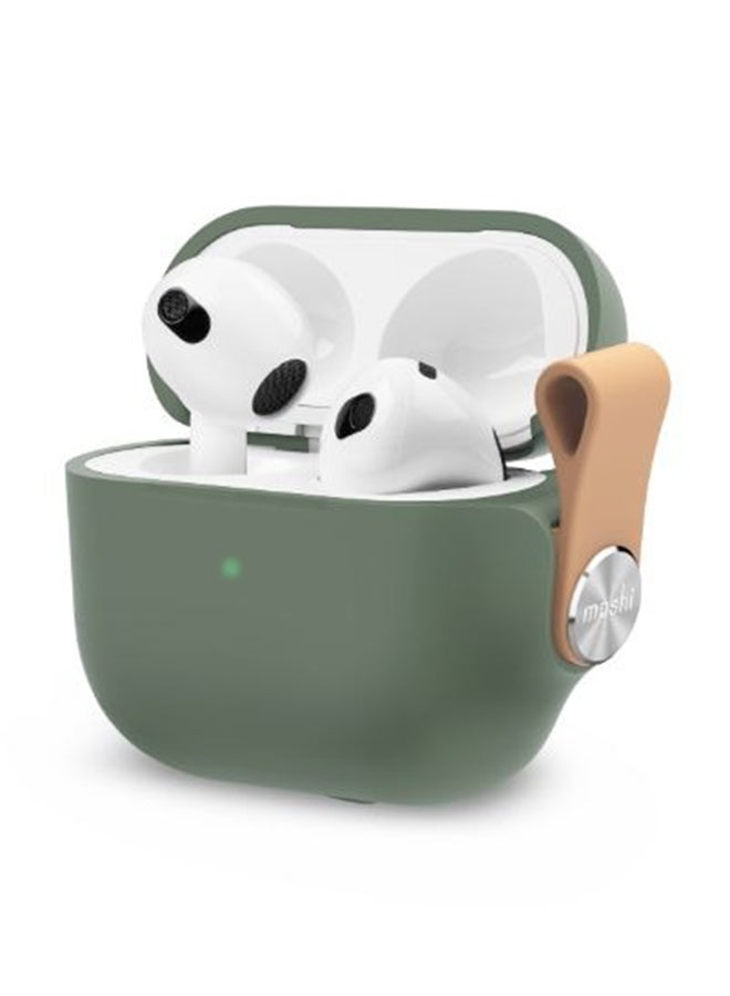 Moshi Pebbo Apple AirPods Gen 3 Case With Detachable Wrist Strap - Green - Image 2