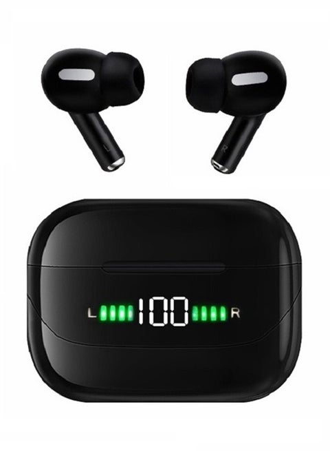 Pro 300 Wireless Earphones TWS Hi-Fi Earbuds with Digital Display and Charging Case Smart Touch Headset for iOS and Android Black