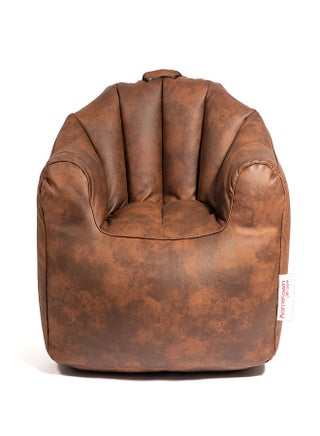 Leather Plain-Meduim Beanbags Brown meduimcm