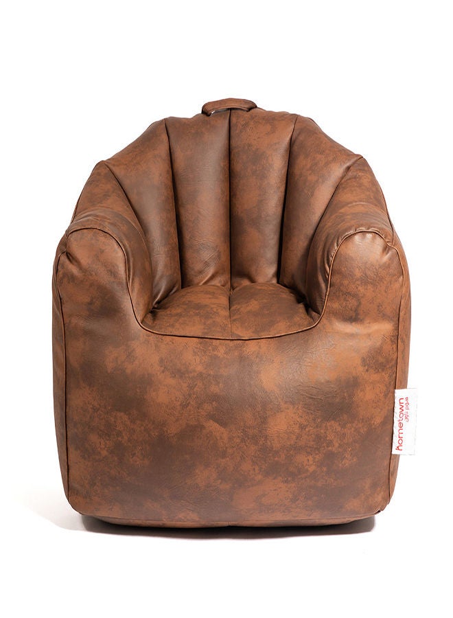 Leather Plain-Meduim Beanbags Brown meduimcm