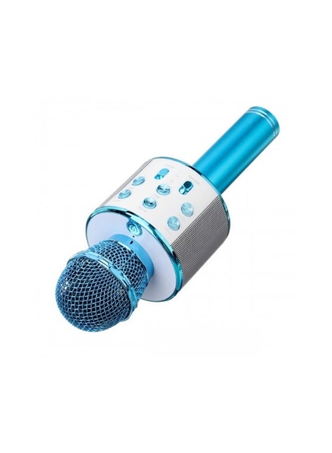 Bluetooth Karaoke Microphone WS-858 Blue/Gold  - Image 2