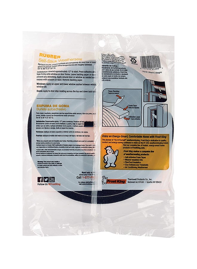 Frost King - High Density Foam Tape Black - Image 1