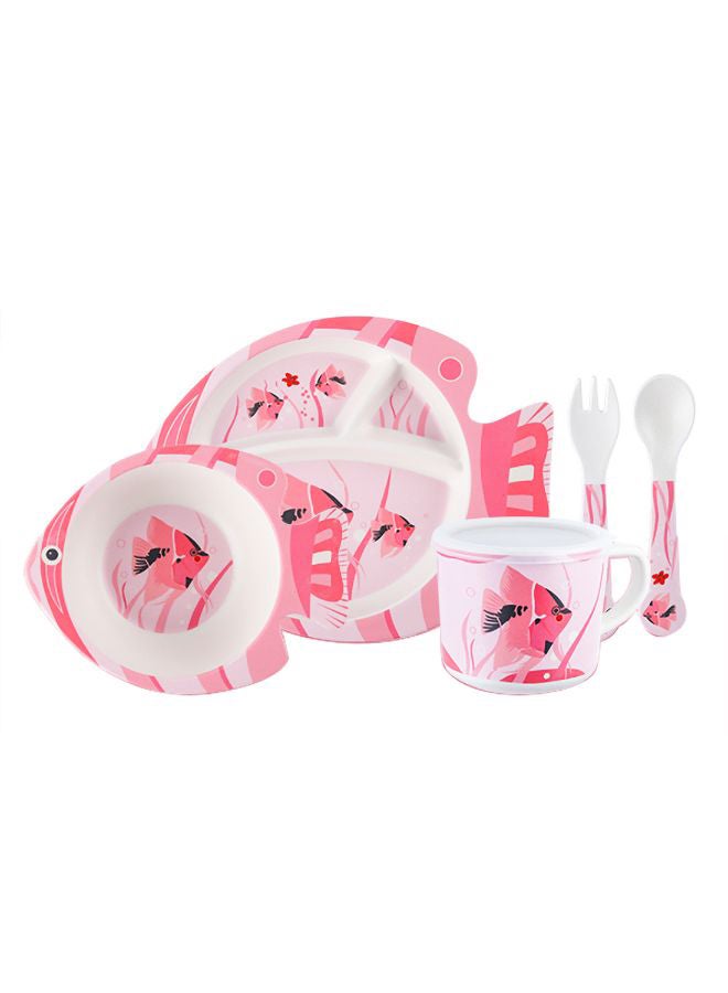 TD HOME - 5 Piece Cartoon Dinnerware Set, Colorful Design, and Ergonomic Shape for Kids - Image 1