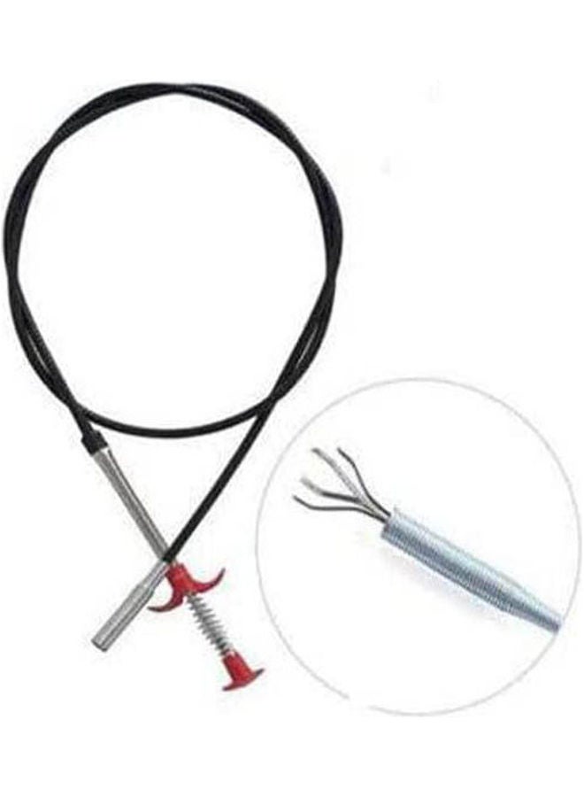 Pipe and Drain Wire Kitchen Bathroom Sinks Drills Black 160cm  - Image 1