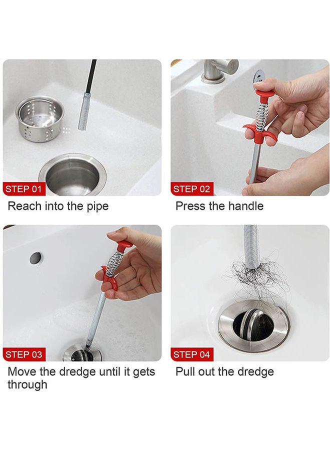 Pipe and Drain Wire Kitchen Bathroom Sinks Drills Black 160cm  - Image 3