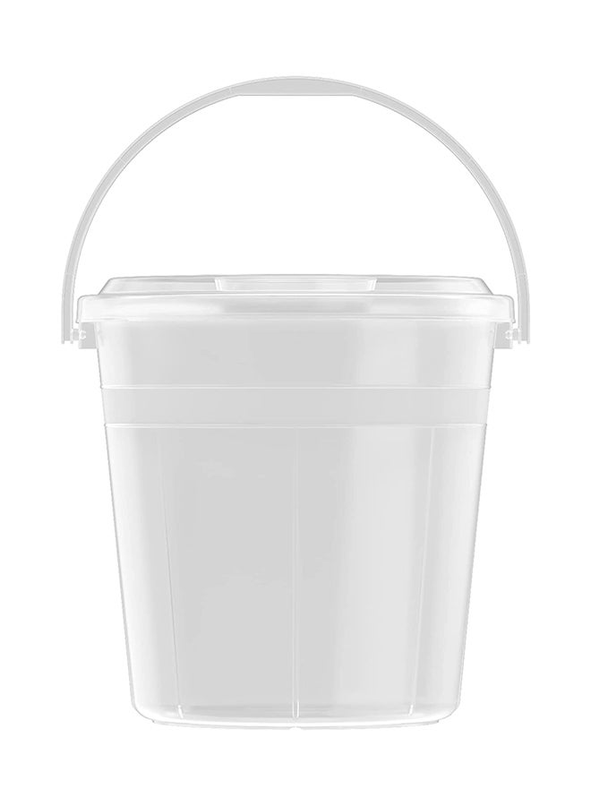 Cosmoplast 5L Round Plastic Bucket With Lid (Transparent) Transparent  - Image 2