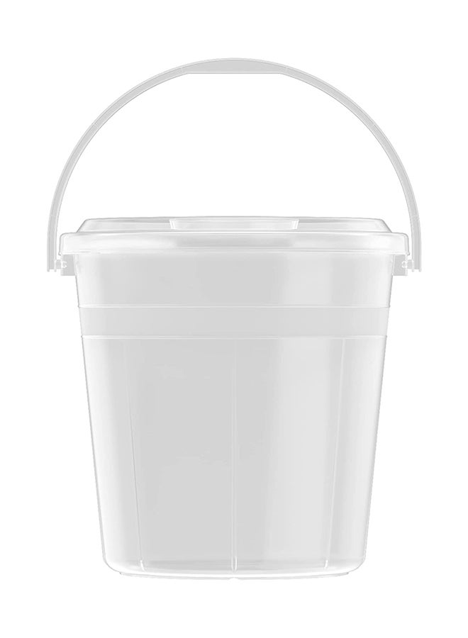 Cosmoplast - 10-Liter Round Plastic Bucket With Lid Transparent - Image 1