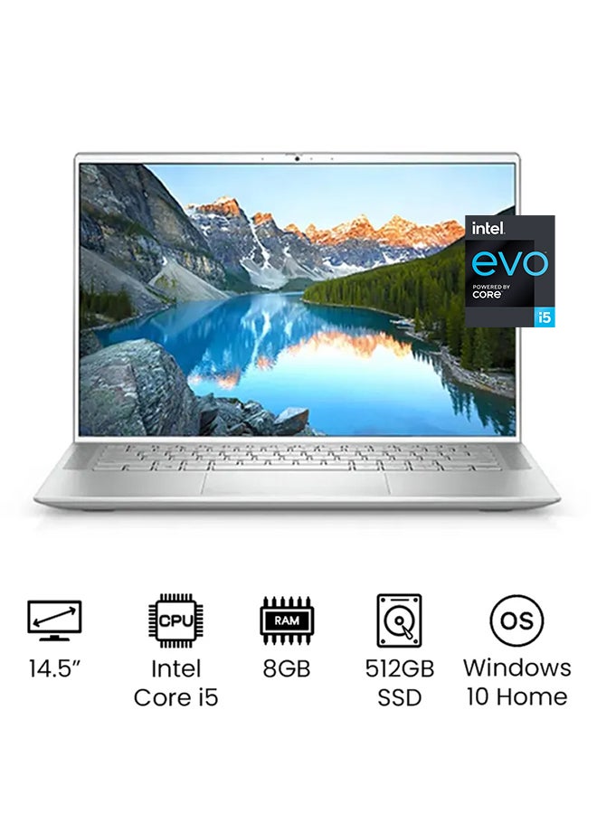 (Upgraded Version) Inspiron 14 7400, 14.5 Inches QHD+ Ultrabook, 11th Gen Intel Core i5-1135G7/8GB RAM/512GB SSD/Iris Xe Graphics/Windows 10 Home /International Version English/Arabic Silver English/Arabic Silver