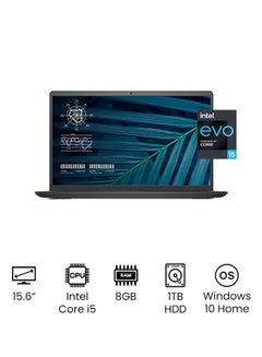 Vostro 3510 (Upgraded Version) Laptop With 16-Inch Full HD Display 11th Gen Intel Core i5-1135G7/1TB HDD/8GB RAM/Intel Intergrate Graphices/Windows 10 Home/International Version English Black