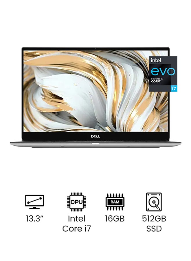 DELL - XPS 13 9305 Performance Ultrabook With 13.3-Inch Full HD Display, Core i7-1165G7 Processor / 16GB RAM / 512GB SSD / Intel Iris Xe Graphics / Windows 11 Home /International Version English/Arabic Silver - Image 1