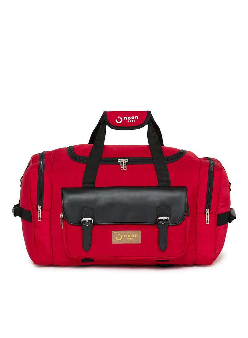 Noon East 3-Piece Lightweight Waterproof Polyester Multipurpose Luggage Duffle Bag/Gym Bag Set 20/22/24 Inch Red  - Image 2
