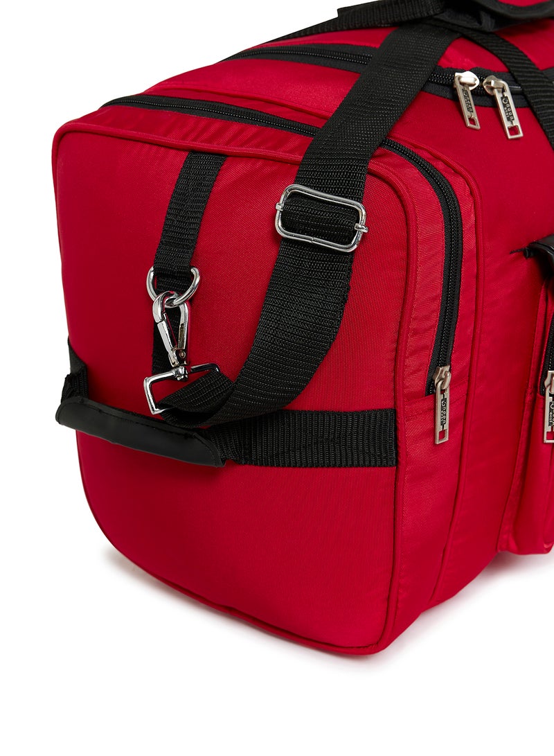 Noon East 3-Piece Lightweight Waterproof Polyester Multipurpose Luggage Duffle Bag/Gym Bag Set 20/22/24 Inch Red  - Image 4
