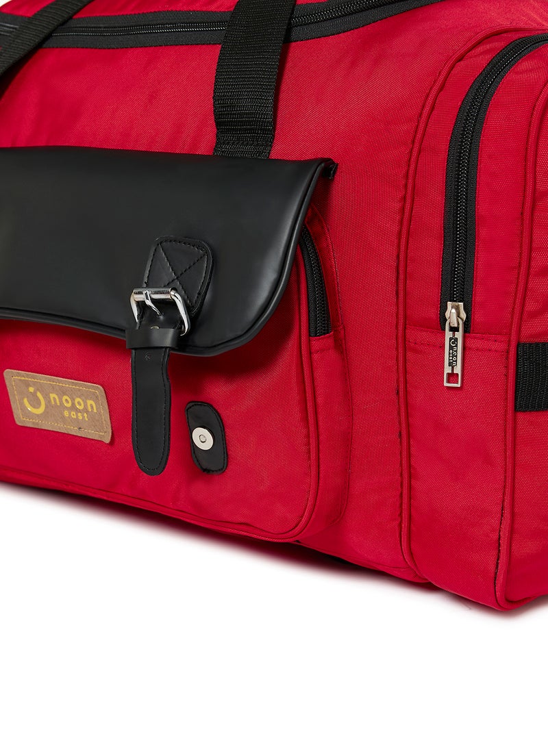 Noon East 3-Piece Lightweight Waterproof Polyester Multipurpose Luggage Duffle Bag/Gym Bag Set 20/22/24 Inch Red  - Image 5