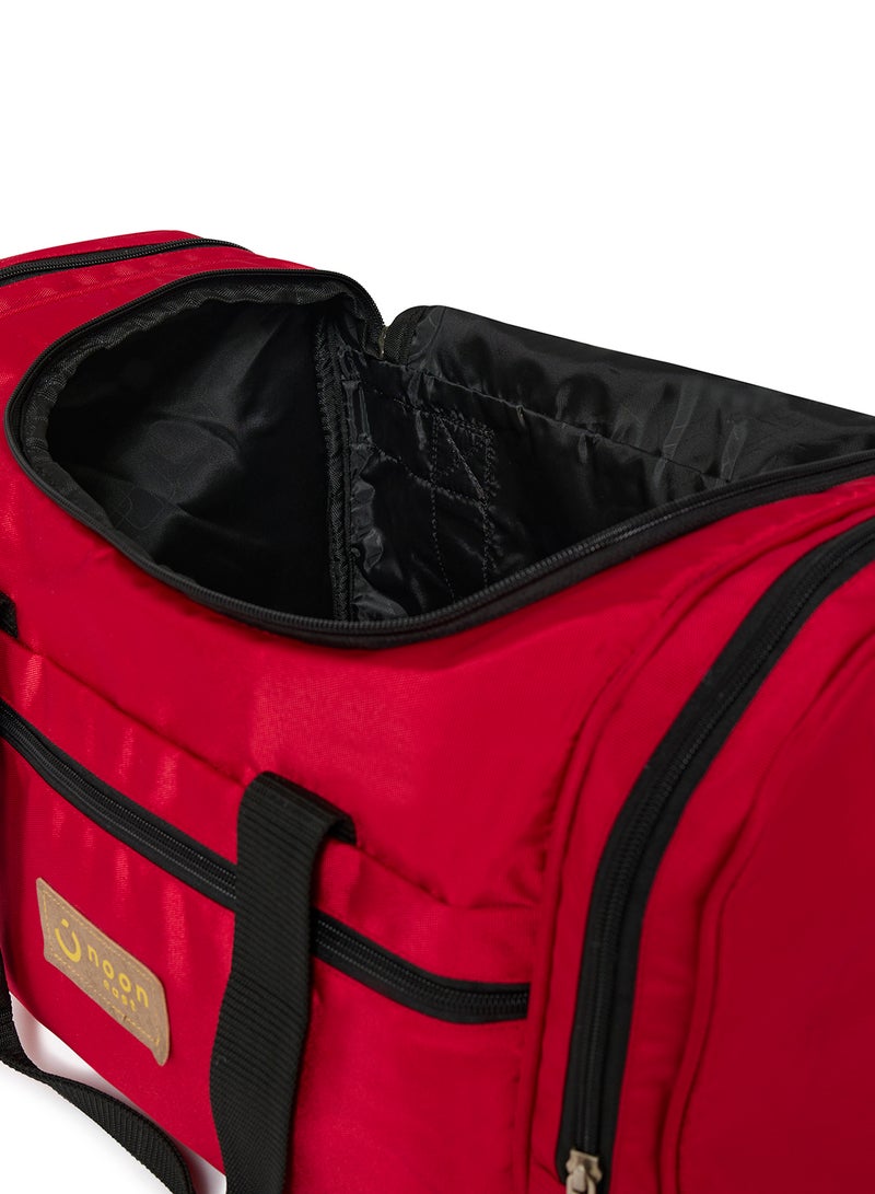 Noon East - 3-Piece Lightweight Waterproof Polyester Multipurpose Luggage Duffle Bag/Gym Bag Set 20/22/24 Inch Red - Image 1