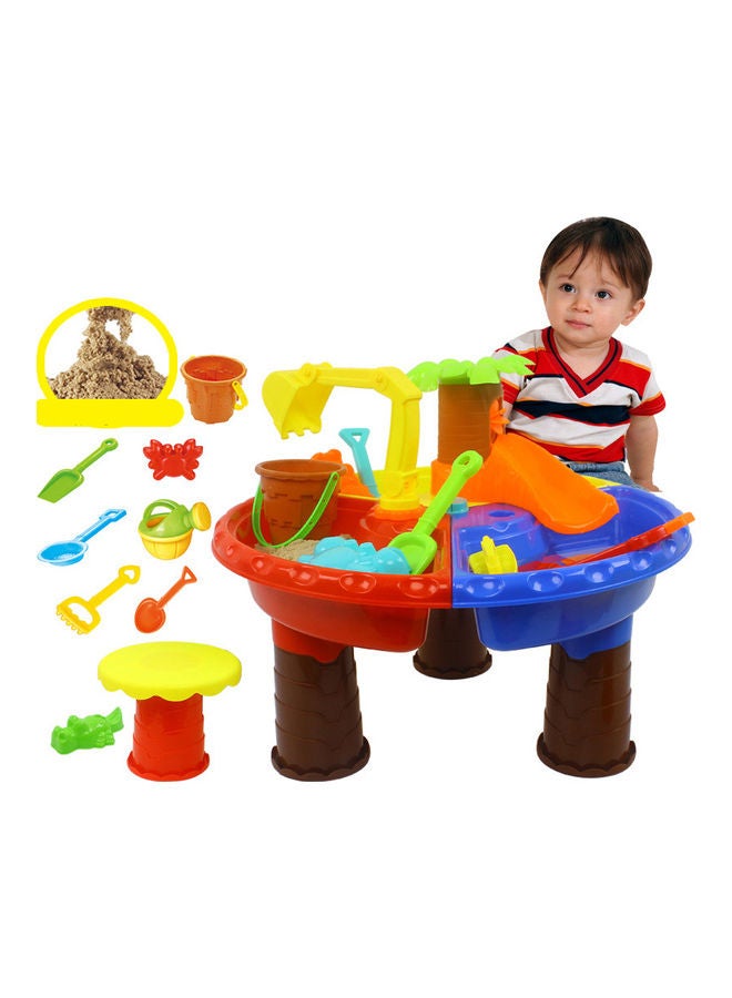 YelaJoy Kids Sand And Water Table Toddler Activity Beach Toys Set 45x45x35cm - Image 4
