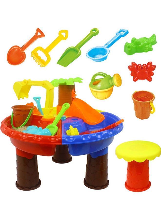 YelaJoy Kids Sand And Water Table Toddler Activity Beach Toys Set 45x45x35cm - Image 1