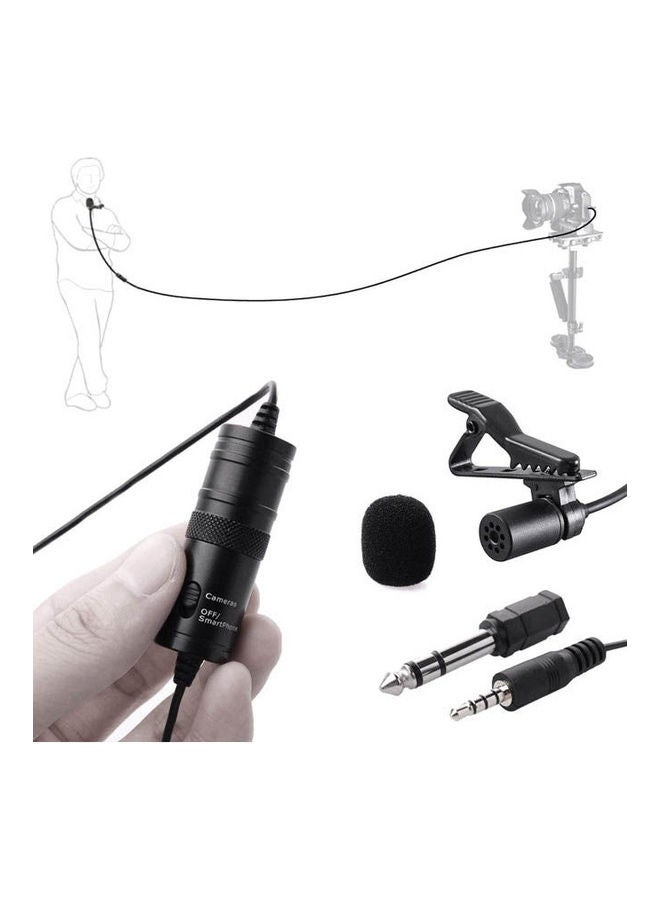 Generic Lavalier Microphone Lapel Clip-On For Smartphones Dslr And Camcorders BY_M1 Black  - Image 3
