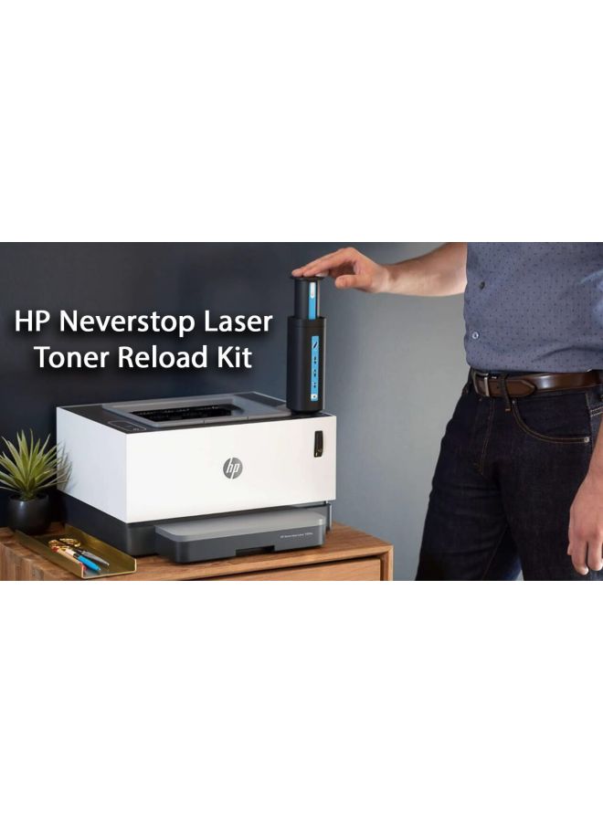HP HP Neverstop Laser 1000W Wireless - Print Speed up to 21 Page Per Minute, Toner preloaded to print up to 5000 pages - White [4RY23A] White/Grey  - Image 5
