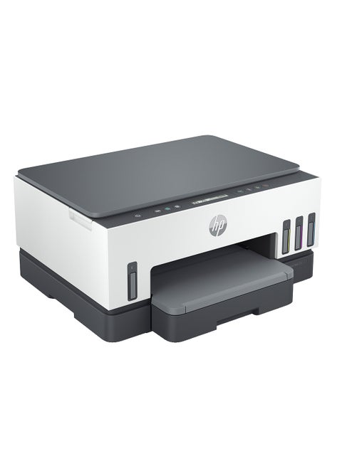 Smart Tank 720 All-In-One Duplex Wifi High Capacity Inktank Multi-Function WiFi Color Ink Tank Printer (Borderless Printing) For Print/Copy/Scan with Automatic Ink Sensor (Up To 12000 Black, 8000 Colour Pages Of Ink In Box) White/Grey
