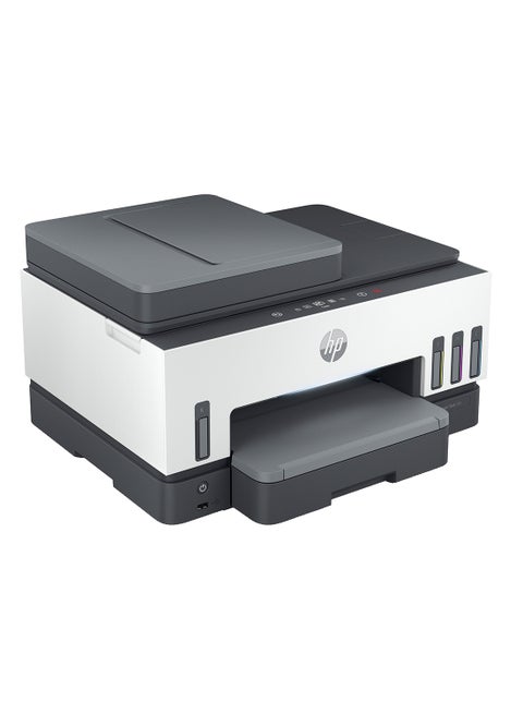 HP Smart Tank 790 All-In-One Duplex Wifi High Capacity Inktank Multi-Function WiFi Color Ink Tank Printer with Voice Activated Printing Google Assistant & Alexa (Borderless Printing) For Print/Copy/Scan with ADF & FAX (Up To 12000 Black, 8000 Colour Pages Of Ink In Box) White/Grey