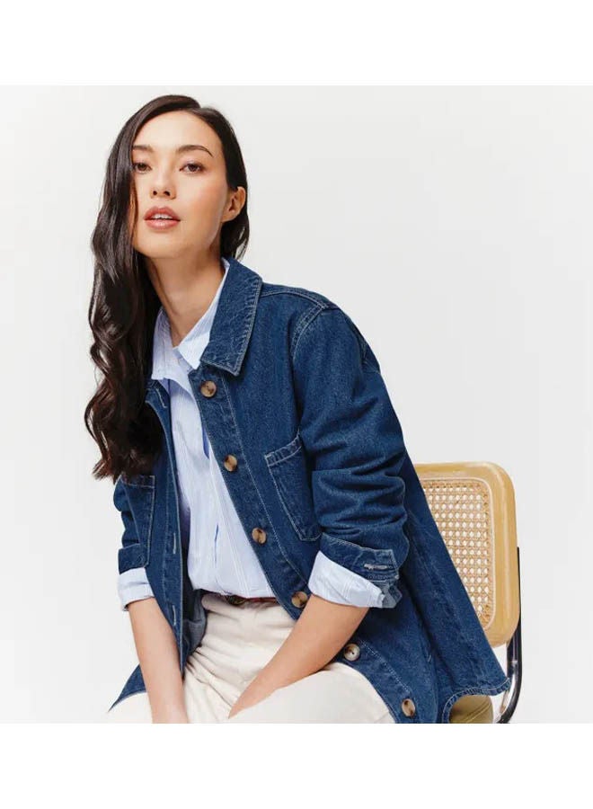 promod - Denim Overjacket Blue - Image 1