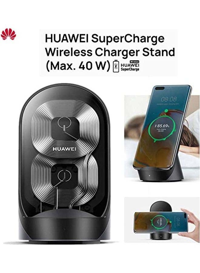 هواوي SuperCharge Wireless Charger Stand (Max 40 W) Black - Image 4