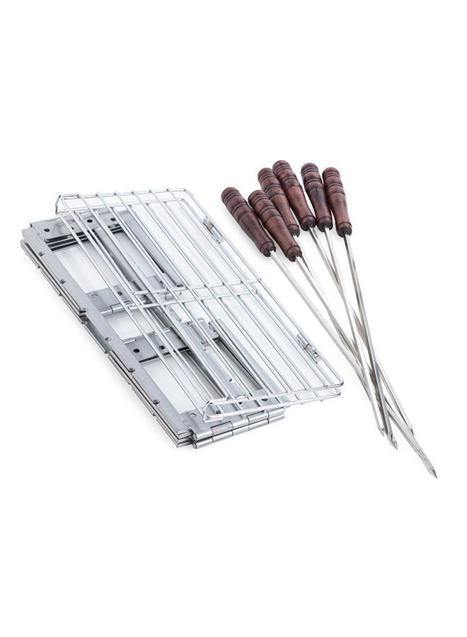AL RIMAYA - Foldable Grill With Skewers 37.5x32x32cm - Image 1