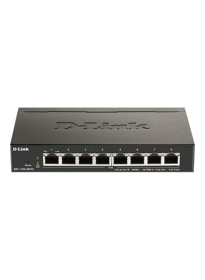 8-Port Gigabit PoE Smart Managed Switch Black